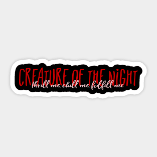 Creature of the Night Sticker